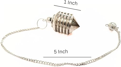 Miniatura 2 de Jet plata duro Bobina vertical péndulo reiki Nova Wiccan última intervensión folleto Jet International Crystal radiestesia de curación de terapia a