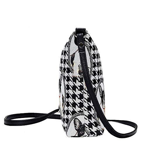 Signare Tapestry Small Crossbody Bag Sling Bag for Women with French Black and White Bulldog Design (SLING-FREN)2