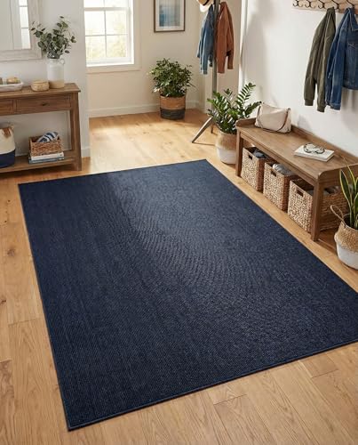 Tapete Rugs.com Outdoor Solid 5x8 Azul Marino miniatura 3