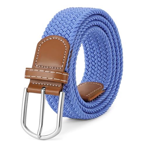 Image of BELTROAD Elastic Braided Belt Mens Golf Belts No-Hole Design Lightweight Breathable Woven Stretch Belt for Golf Casual