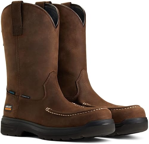Miniatura 7 de ARIAT Men's MNS Turbo Pull on Moc Toe H2o Ct Mocha Fire and Safety Boot