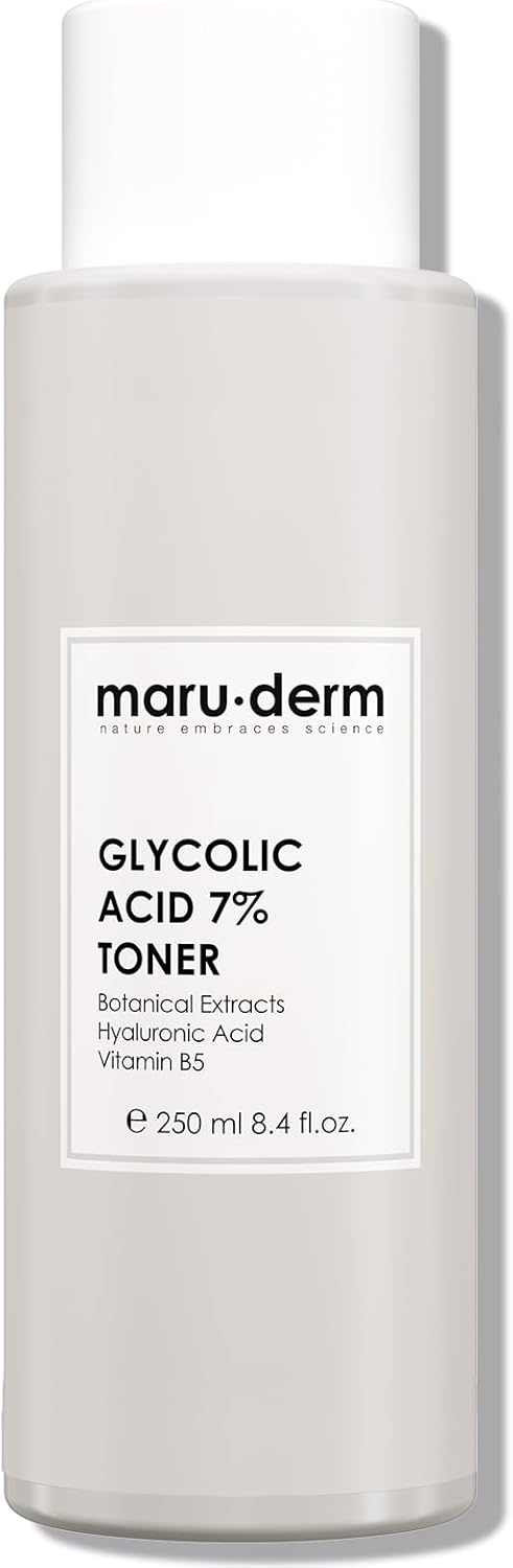 Maruderm Glycolic Acid 7% Face Toner — Alpha Hydroxy Acid (AHA) to Smooth & Brighten the Look of Skin — Vegan — 8.45 fl. oz. (250 mL)