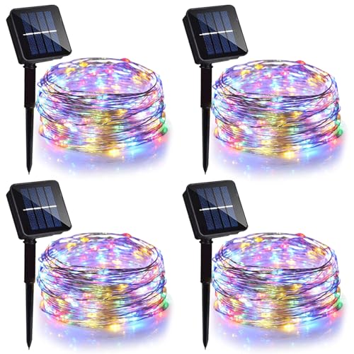ZAIYW 4 Pack Solar Fairy Lights Total 40M 400 LED, Solar String Lights Outdoor with 8 Modes