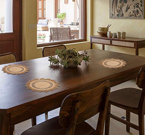 Image of Round Jute Table Mat, Brown, 1