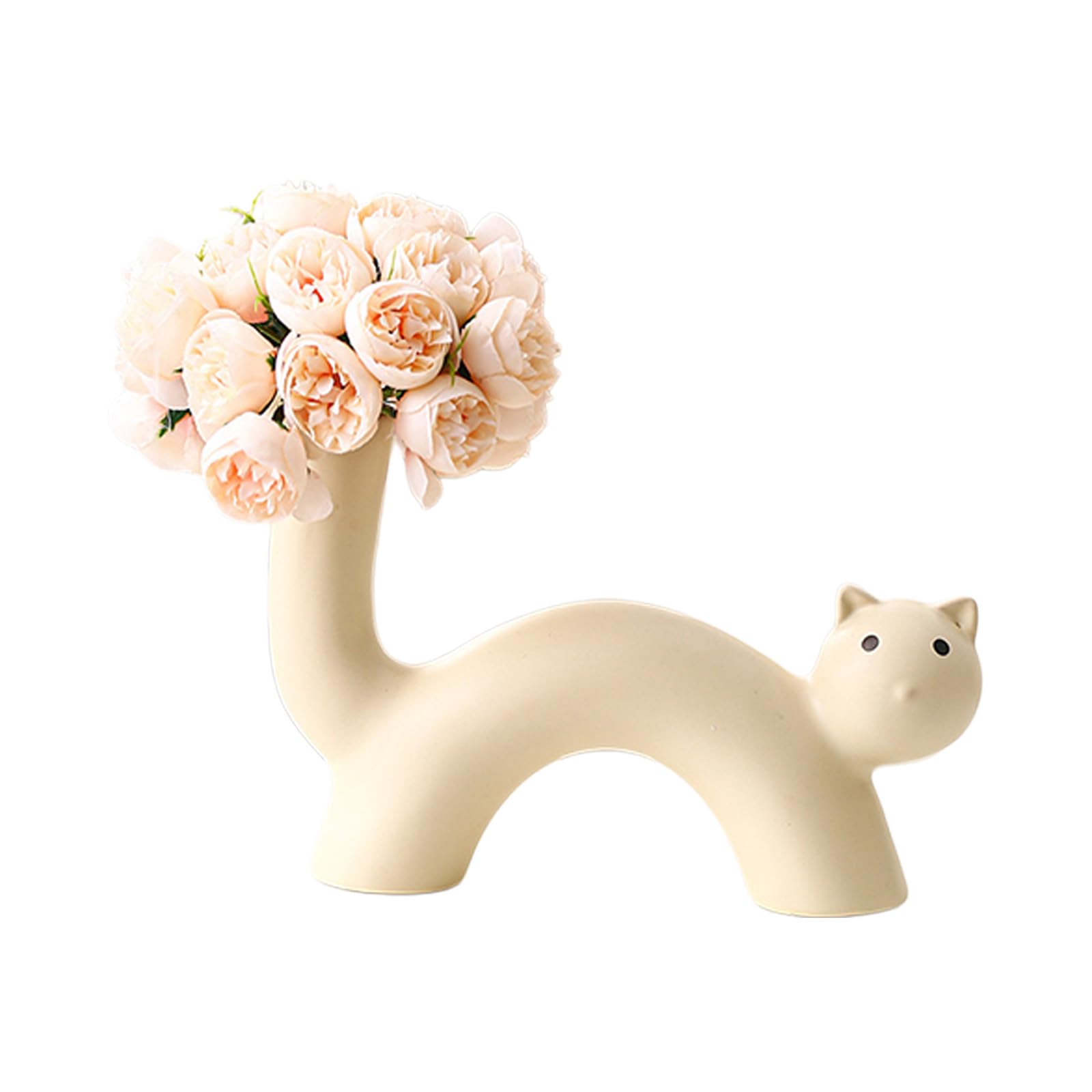 Cats Decors Decorative Flower Vases Vase Table Centerpieces Ceramic Buds Vase for Home Decors Cats Lovers Ceramic Buds Vases
