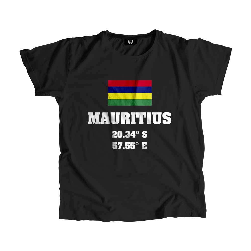 CITY POSTERS PLUSMauritius Latitude Longitude Men Unisex T-Shirt