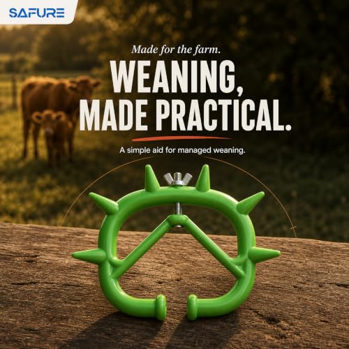 Dairy Farm Equipment, Plastic Calf Weaner, Pack of 1, Green, Cow Nose Ring, Adjustable Screw Fix, Reusable Anti Sucking Weaning Ring, Milk Suckling Preventer for Calves and Cattle, Livestock Care Tool - Image 7