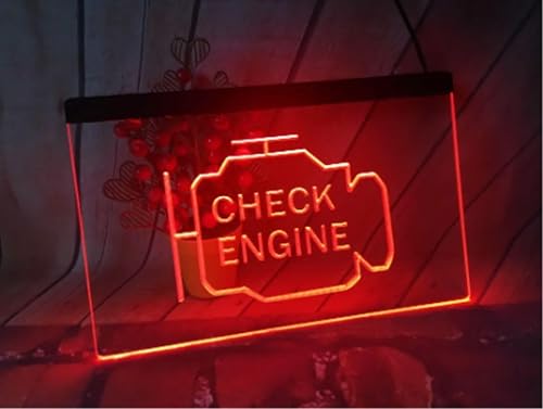 Miniatura 7 de Check Engine - Letrero de neón LED para pared, decoración de pared, para dormitorio, bar, fiesta, Navidad, boda, noche, luz (11.8 x 9.7 pulgadas,