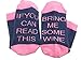 Must Rose Unisex Christmas Cotton Socks If You Can Read This Talking Socks (One Size, Pink) - Knit-in Word, not Printed