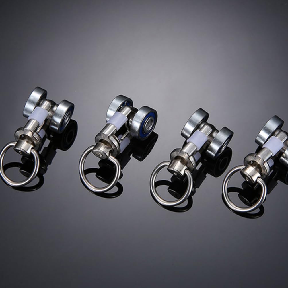 Cabilock Curtain Track Rollers 12pcs Ceiling Curtain Track Hooks Curtain Rail Sliding Pulley Runners Drapery Rail Gliders Universal for Curtains