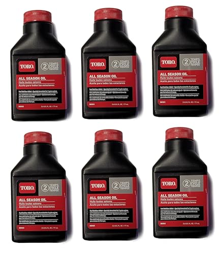 Genuine Toro OEM 6-PACK of 2.6oz 2-Cycle All Season Oil 38901 (6-PACK)