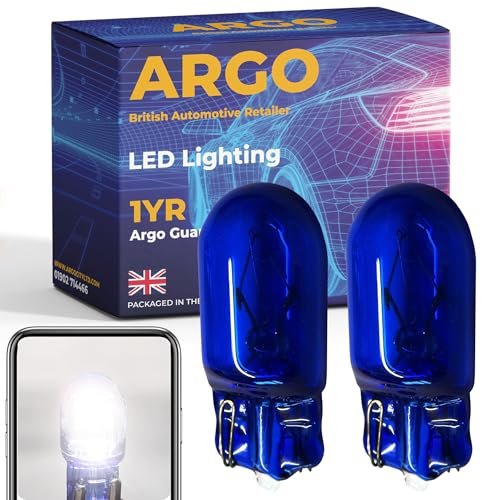 Argo W5w Bulb Xenon White Car Light Bulbs Car Interior Upgrade Number Plate Light Dome Map Courtesy Van Capless Wedge 194 168 T10 501 Bulb Side Light Bulb 12v