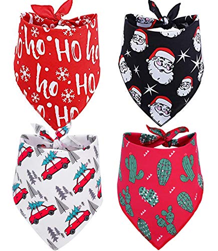 Christmas Bandanas for Dogs, Triangle Bibs Pet Scarf for Dogs