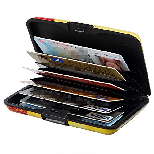 Vichline Aluminum Rfid Blocking Slim Metal Wallet Credit Card Holder For Men Women (Watercolor Dragonfly) #TOP4