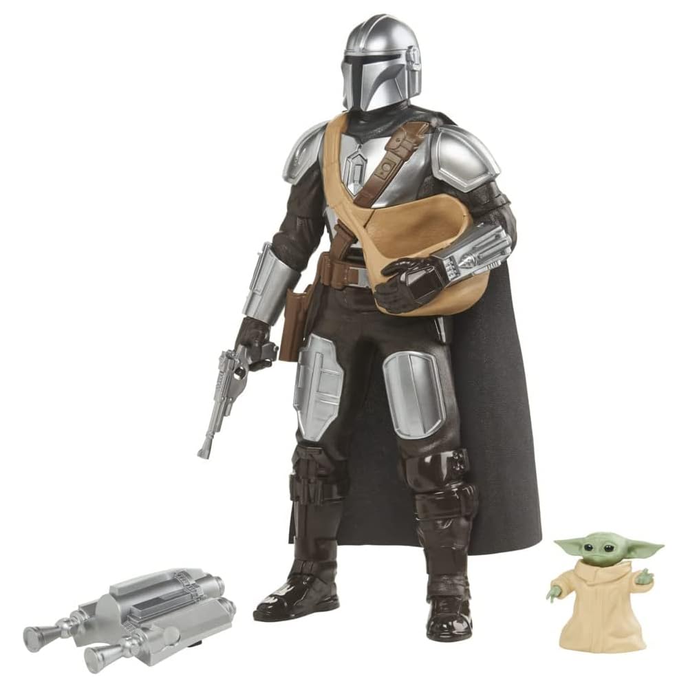 Galactic Action The Mandalorian & Grogu Interactive Electronic 12-Inch-Scale Action Figures, Star Wars Toys for Kids Ages 4 and Up