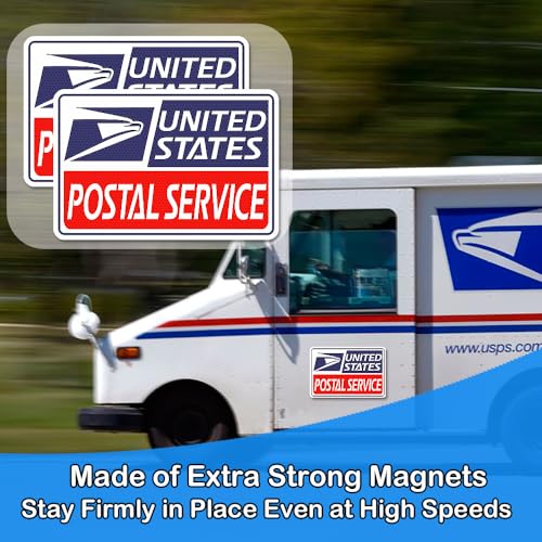 Image of 4 Pack Reflective Rural Mail Delivery Magnets, Professional U.S. Driver Magnetic Signs, Rural Delivery Carrier Magnets Decal Waterproof Magnetic Bumper Stickers - 30 Mil Thicknesses