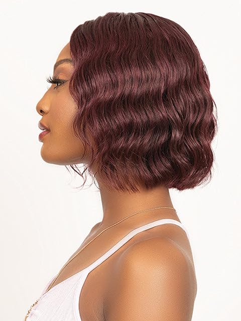 Janet Collection Natural Deep Part 100% Natural Virgin Remy Human Hair Loose Deep Wave Hair KAMEL Wig with Baby Hair. (COLOR# NATURAL)