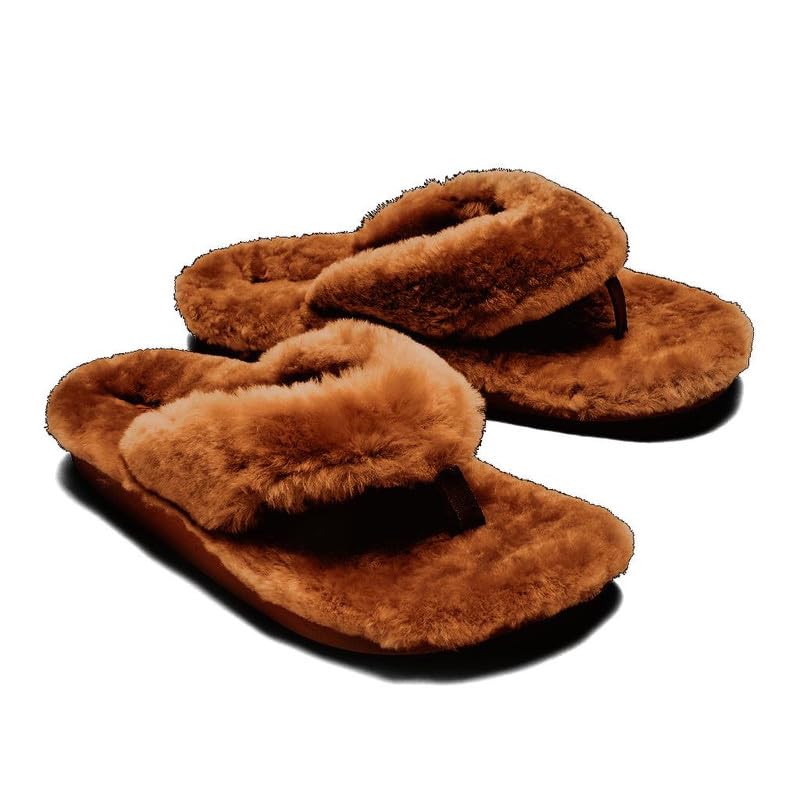 Image of Wolvesden Women's Flip-Flops & Slippers Indoor Soft Thong Fur Flip-Flop And Slippers For Women