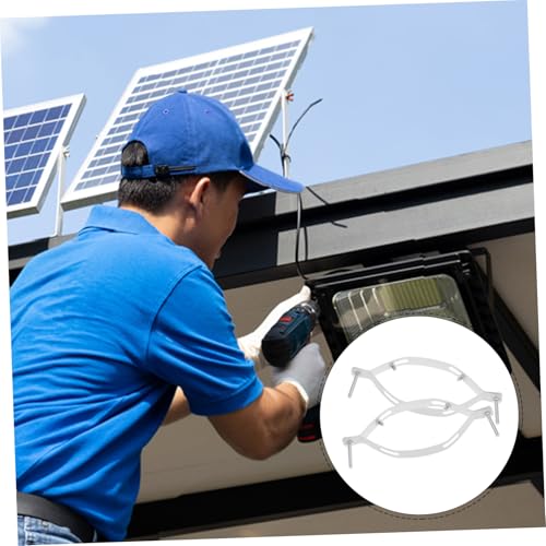 Alumbrado público exterior brazo extensor soporte poste de luz solar kit de hierro 6