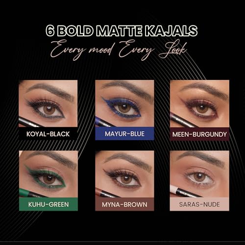 Image of Parul Garg Pencil Beauty Bold Define Matte Kajal|Smooth Glide for Waterline & Lash Line|Everyday Wear Kajal|Long-Lasting,Vegan & Cruelty-Free (Saras),Ivory