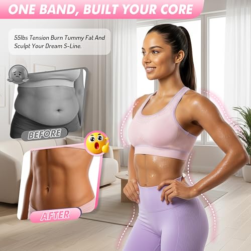 Image of Pedal Resistance Band with Handle | Upgraded 55LBS Exercise Resistance Bands for Core, Abs, Legs, Glutes, Arms, Strength, Physical Therapy, Pilates, Sit Up Workout Equipment for Women Home Gym