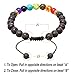 CELOKIY Chakra Lava Stone Diffuser Bracelets,Yoga Bead Bracelet Natural Crystal Bracelet, Healing Aromatherapy Essential Oil Stretch 8mm Bracelet for Women and Men