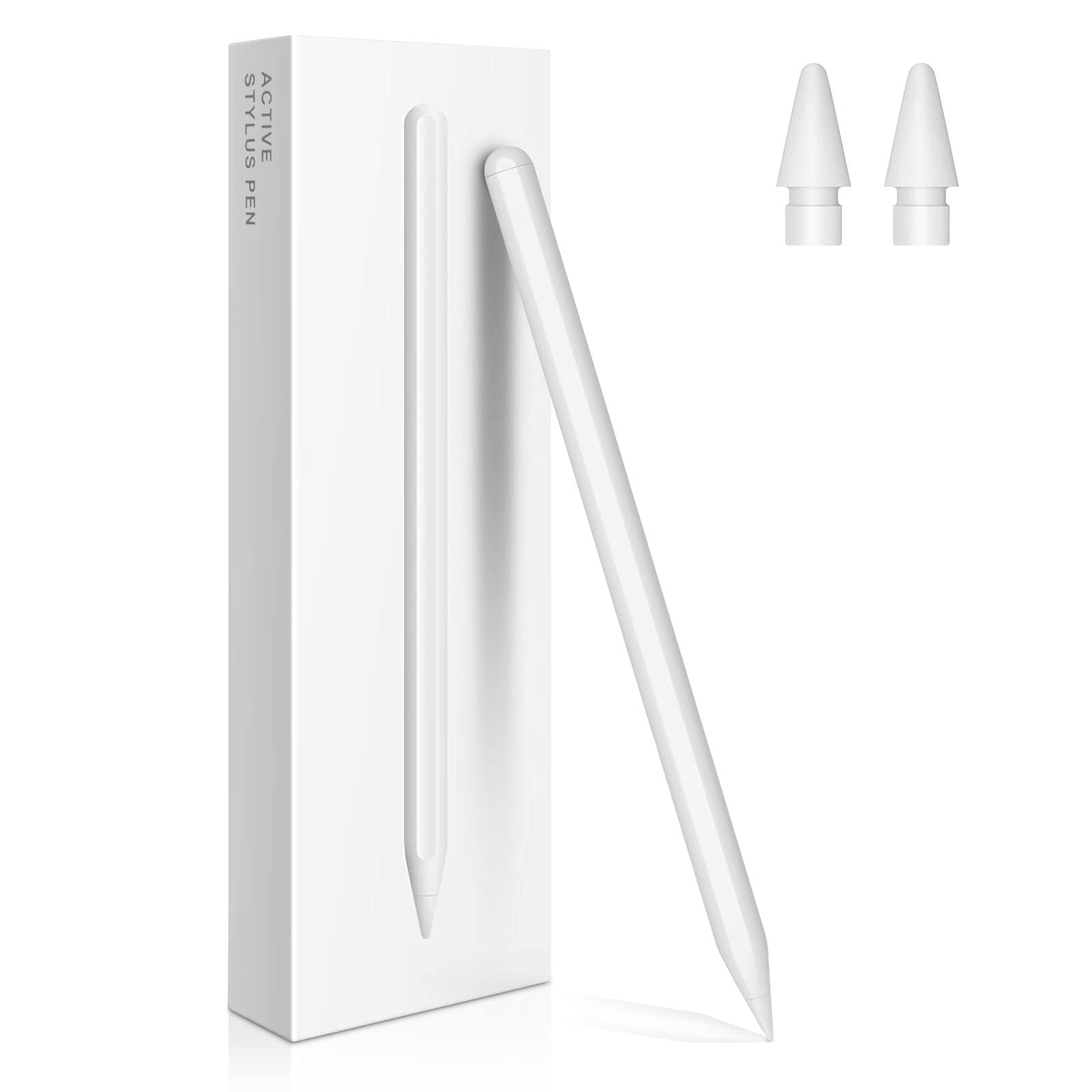 2nd Generation Stylus Pen with Magnetic Wireless Charging, 2nd Generation Pencil, Smart Pen Compatible with iPad Pro 11 in 1/2/3/4, iPad Pro 12.9 in 3/4/5/6, iPad Air 4/5, iPad Mini 6(Upgraded Pen)