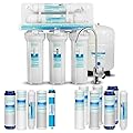 Geekpure 5-Stage Reverse Osmosis RO Drinking Water Filter System with Extra 7 Filters-75 GPD