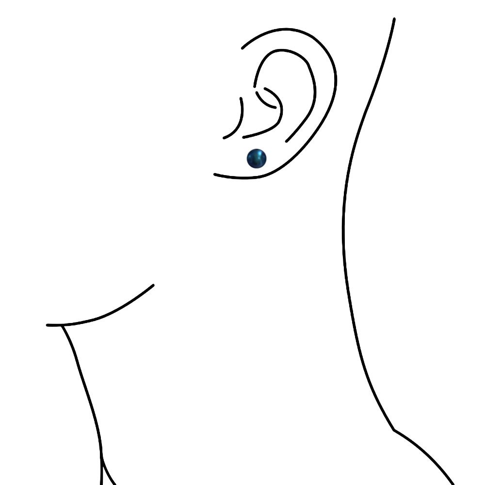 Collar De Perlas Cultivadas De Agua Dulce Anudadas A Mano En Azul Pavo Real Iridiscente Negro O Blanco De 18 Pulgadas Pulsera De 7.5-8 Pulgadas Pendientes De Bola Juego De Joyas 3 Piezas Para Mujeres