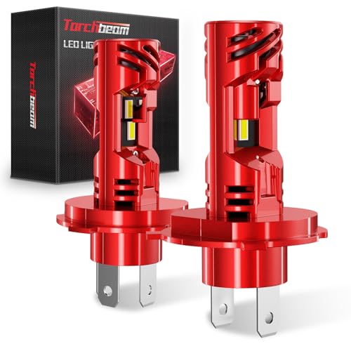 Image of Torchbeam 2026 H4 LED Bulbs, 62000LM 6500K White Light, 80,000Hrs Lifespan, 1000% Brighter, 2-Pack