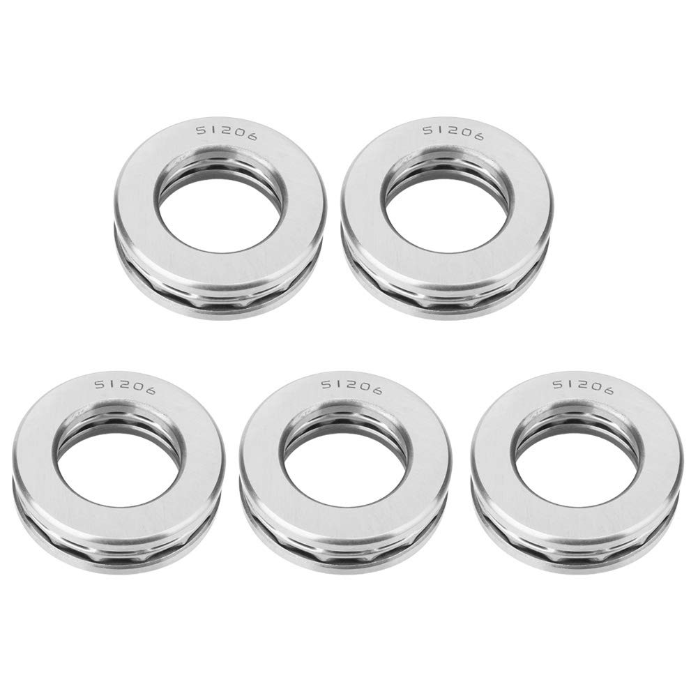 Ejoyous Roulement de Butée 51206 Roulement à Billes Axial en Acier de Haute Précision 30 Mm X 52 Mm X 16 Colonne Unique à Faible Bruit pour la Maintenance d'installation d'équipement de Machines