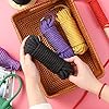 Silk Rope, 32 Feet 8 mm Soft Ropes Durable Multipurpose Long Satin Braided Twisted Rope (Black, Black)