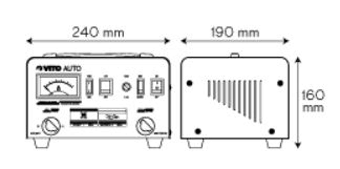 VITO - Chargeur de batterie Auto Poids Lourds 12/24V Capacité 28-180Ah
