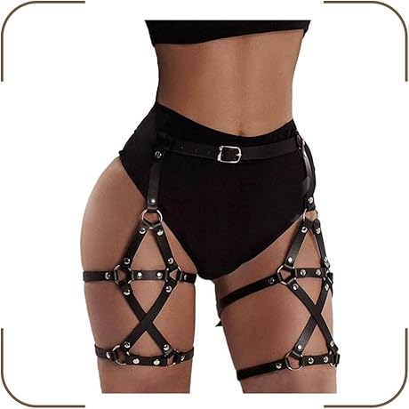Punk Leather Garter Belt for Women