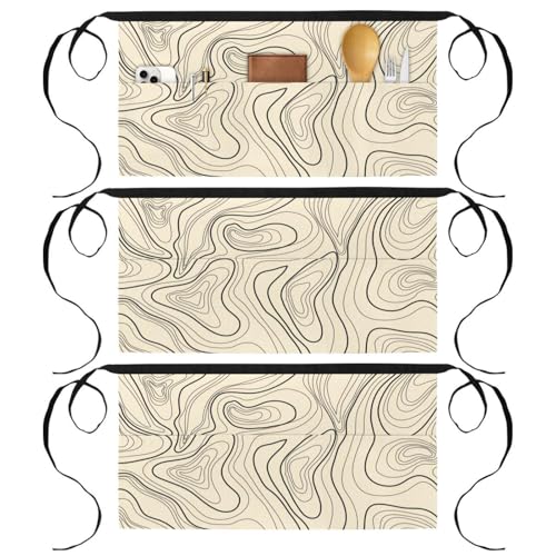 Tablier de cuisine court avec poches pour ranger vos accessoires pendant le nettoyage