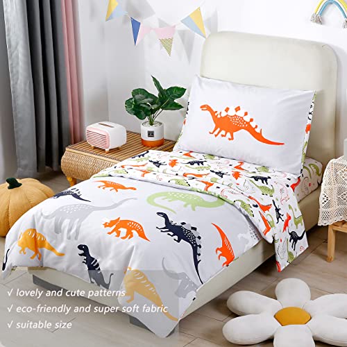Funda de edredón de dinosaurios hipoalergénica para cunas de bebés STYHO 4