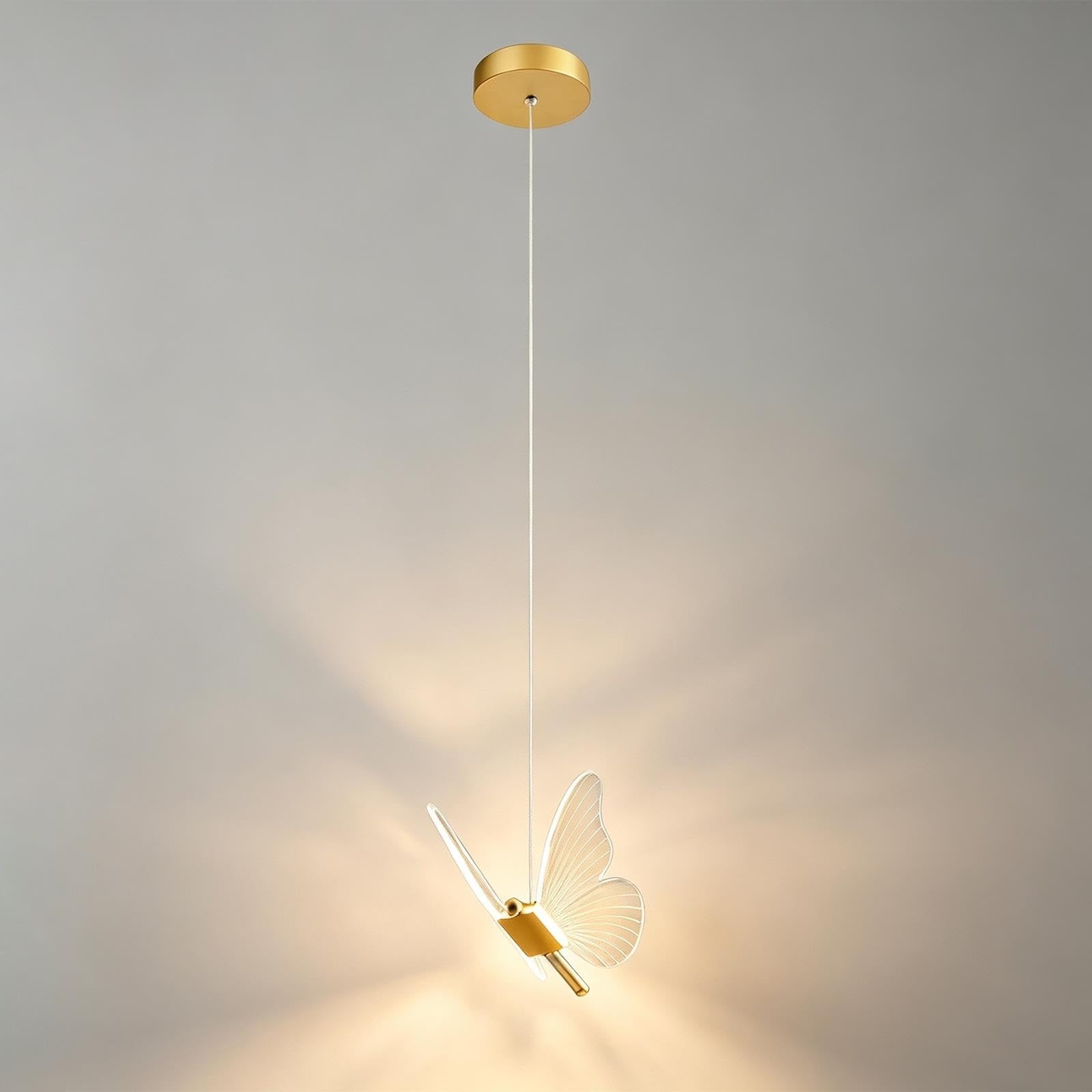 Lampa Wisząca Motyl, Nowoczesna Oświetlenie LED do Wnętrz Domu