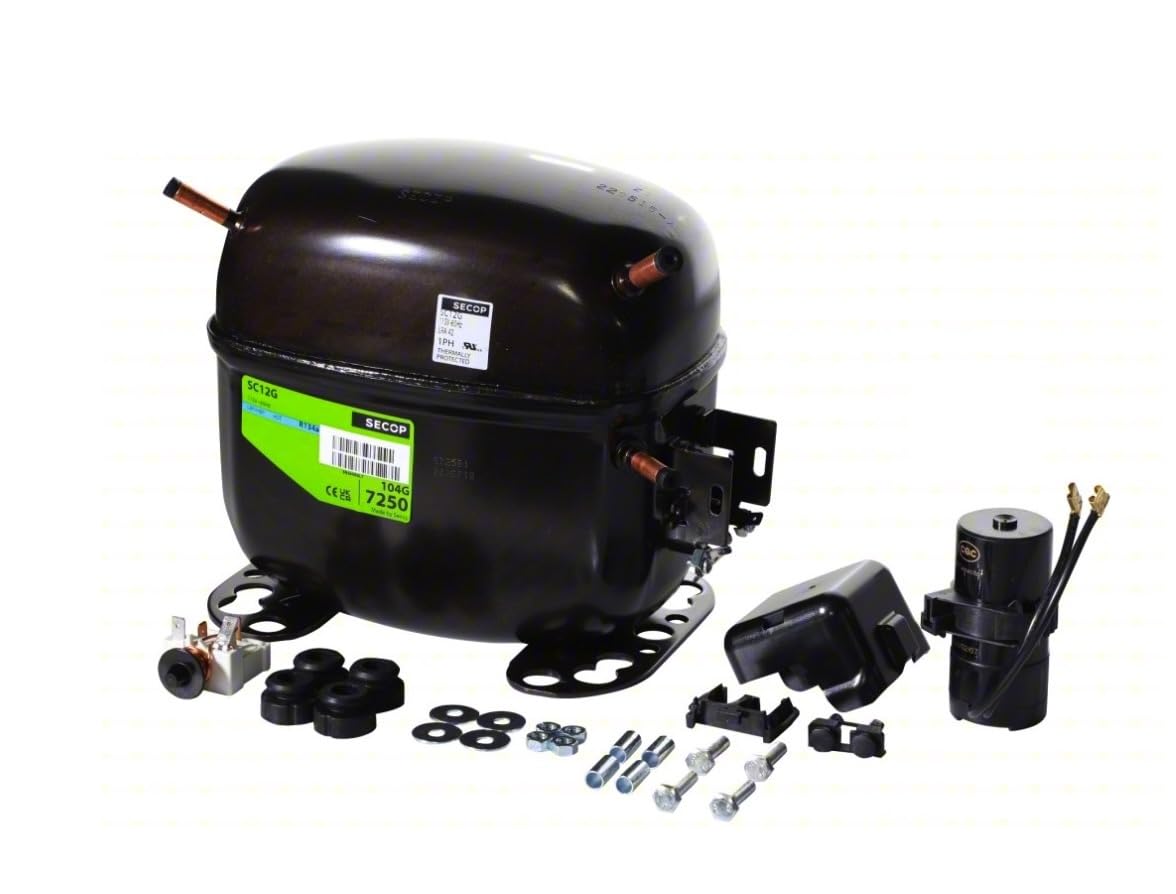 GoodGrabs OEM Replacement Compressor for Secop SC12G, 115V 60Hz 3/10 hp 1 PH, 4,730 BtuH, 104G 7250