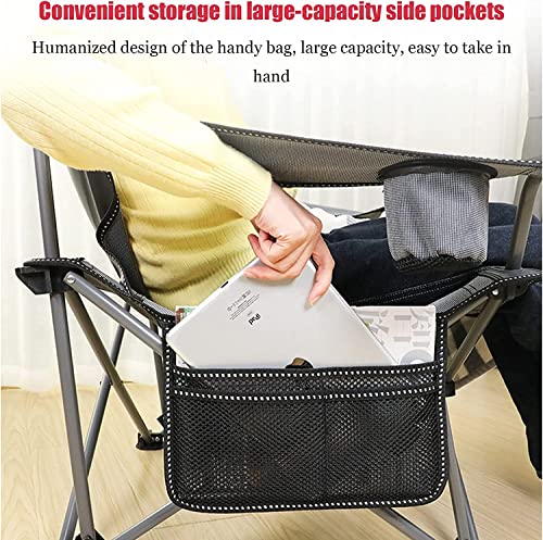 Chaise de camping portable avec oreiller intégré et structure renforcée