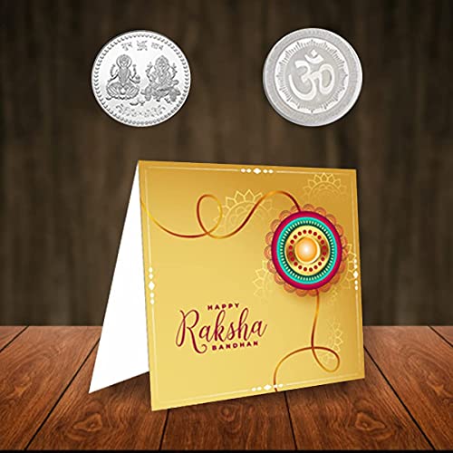 Image of DeoDap (K1 F7 E10) Multicolor Bracelet /Rakhi & Chocolate | silver elephant rakhi with red beads | Rakhi with card & chocolate | chocolate gift pack | men bracelet | rakshabandhan gift |