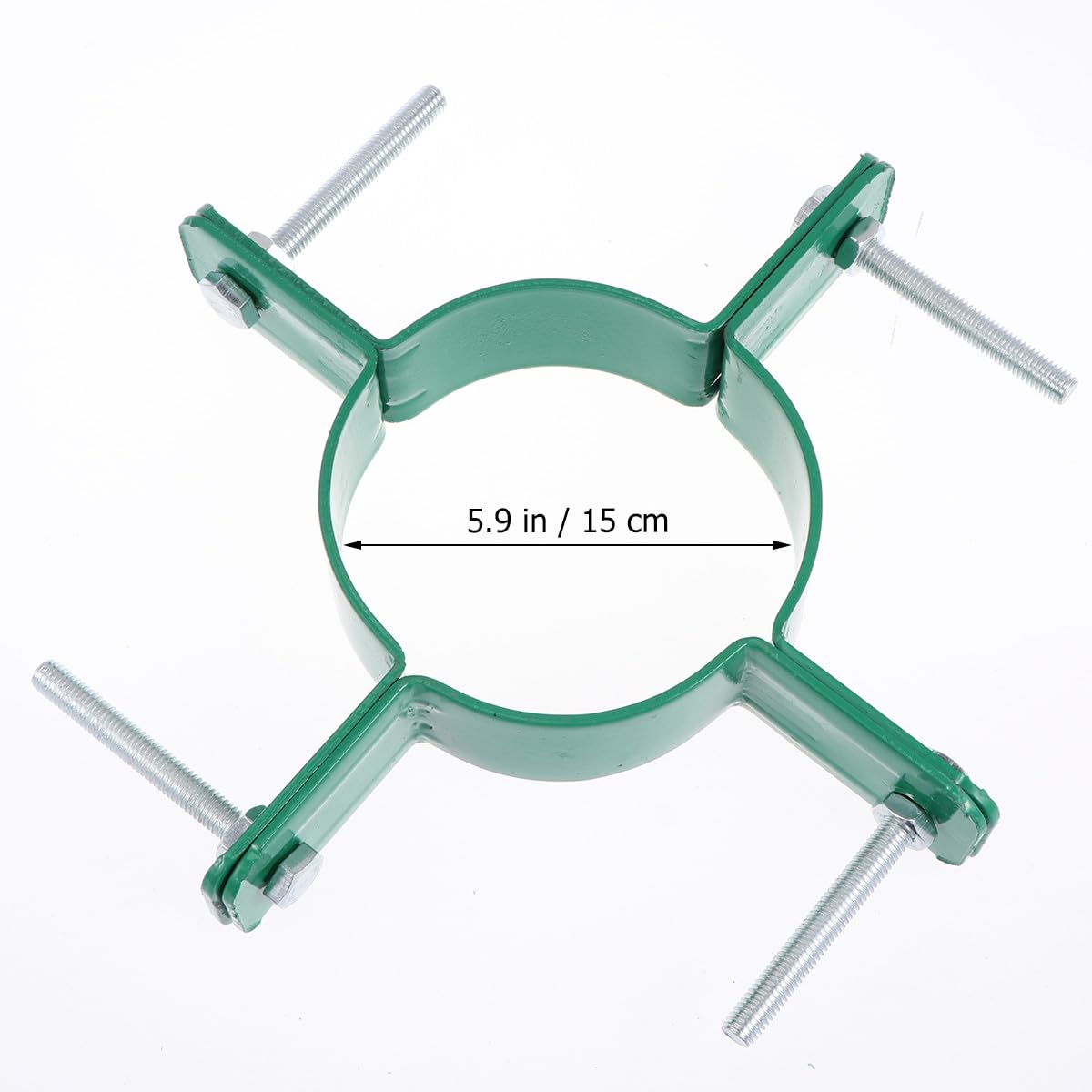 Kisangel Support d'arbre en Fer Rond Vert avec Vis, Fixation Facile pour Arbre en Extérieur, Diamètre 15 Cm, Tuteur Robuste pour Jardin