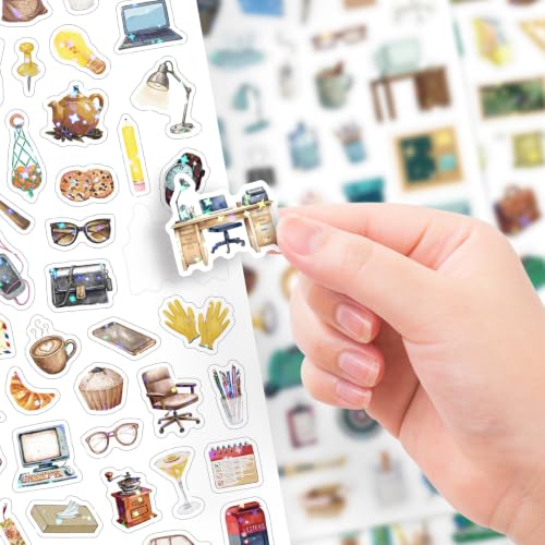 Image of 1150pcs+ Office Planner Stickers Book Working Planner Sticker for Office Workers Adults Multicolor Waterproof Sticker for Laptop Kindle Computer Scrapbook Vision Board