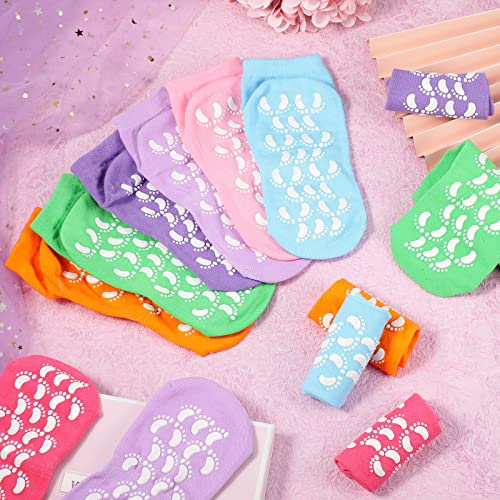 Sintege 8 pares de 16 pares de meias antiderrapantes para mulheres, meias aconchegantes para ioga, c