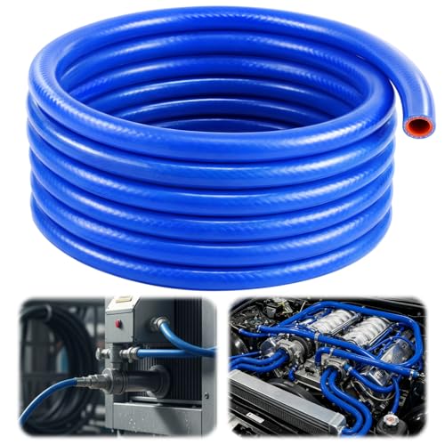 Outus 5/8 ID Silicone Heater Hose 25ft Roll Coolant Radiator Straight 75 Psi Pressure Reinforced High Temperature for Water/gas Transportation for Vehicle Cooling Systems(Blue)