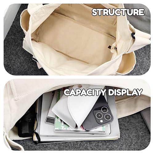 Classic Messenger Bag Cute Crossbody Bag Vintage Canvas Shoulder Bag Kawaii Purse with Upgraded Features Gift for School4