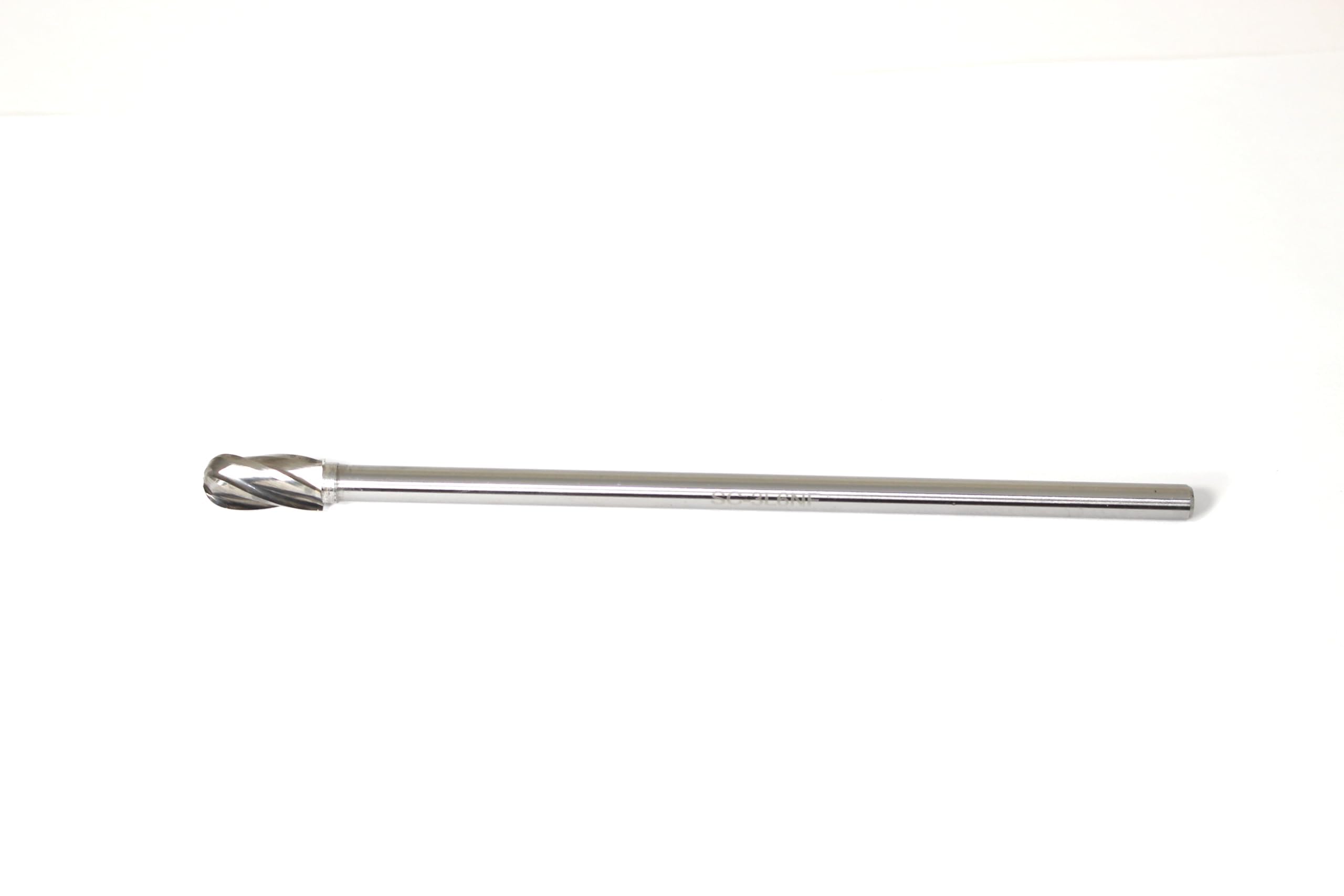 TEMO SC-3L6 NF Aluminum Cut Carbide Burr File 3/8" CyliBall, 1/4x6" Shank