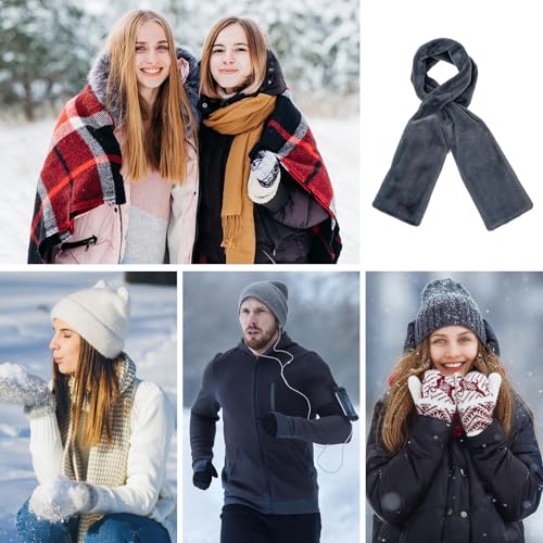 Cache-col anti-vol en peluche douce pour sécuriser vos objets en hiver