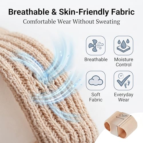 Image of Gel Toe Separators for Bunions(1PCS) - Breathable Fabric Toe Spacers with Gel Lining for Bunion Pain Relief & Hammer Toe Correction - Design for Men & Women (Size S, 1 Pcs)