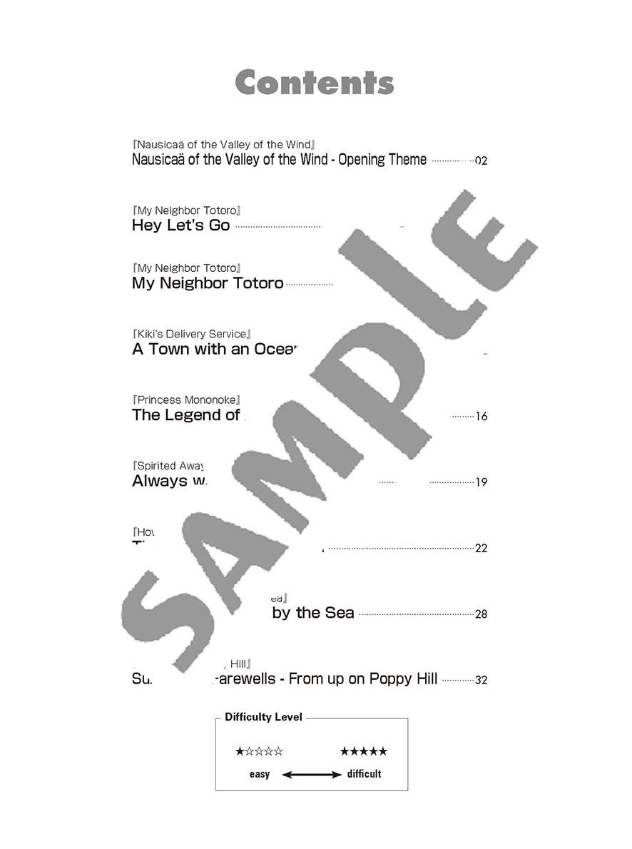 Studio ghibli songs for solo guitar vol.1/english - pour guitare seule - import japon