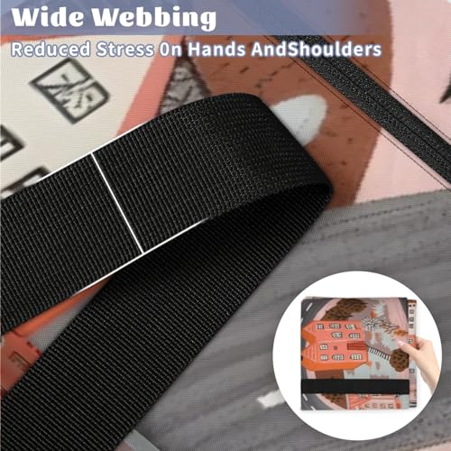 Graffiti City Extra Large Moving Bags Heavy Duty Storage Bags Fantastic City Cloth Wrap Around Handles Double Zipper Reusable Convenient Foldable Storage Tote for Travel Camping Space Save4